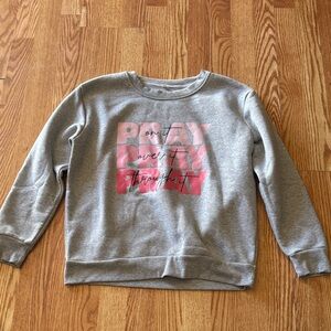 Gray and Pink Kids Sweater